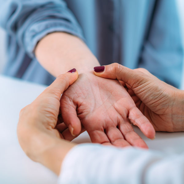 carpal tunnel wrist being treated